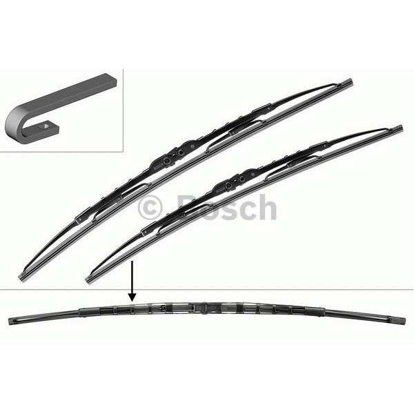 Valytuvų komplektas Bosch Twin 682, 550/530 mm