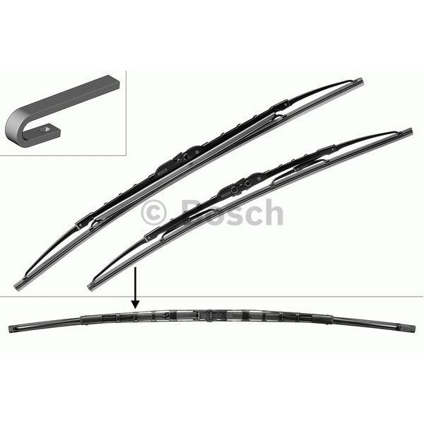 Valytuvų komplektas Bosch Twin Spoiler 584S, 530/475 mm