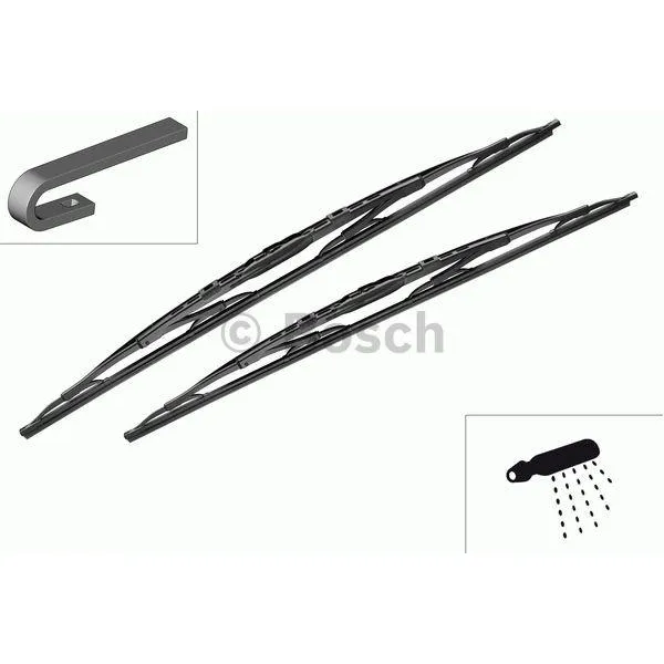 Valytuvų komplektas Bosch Twin Spoiler 703S, 700/650 mm