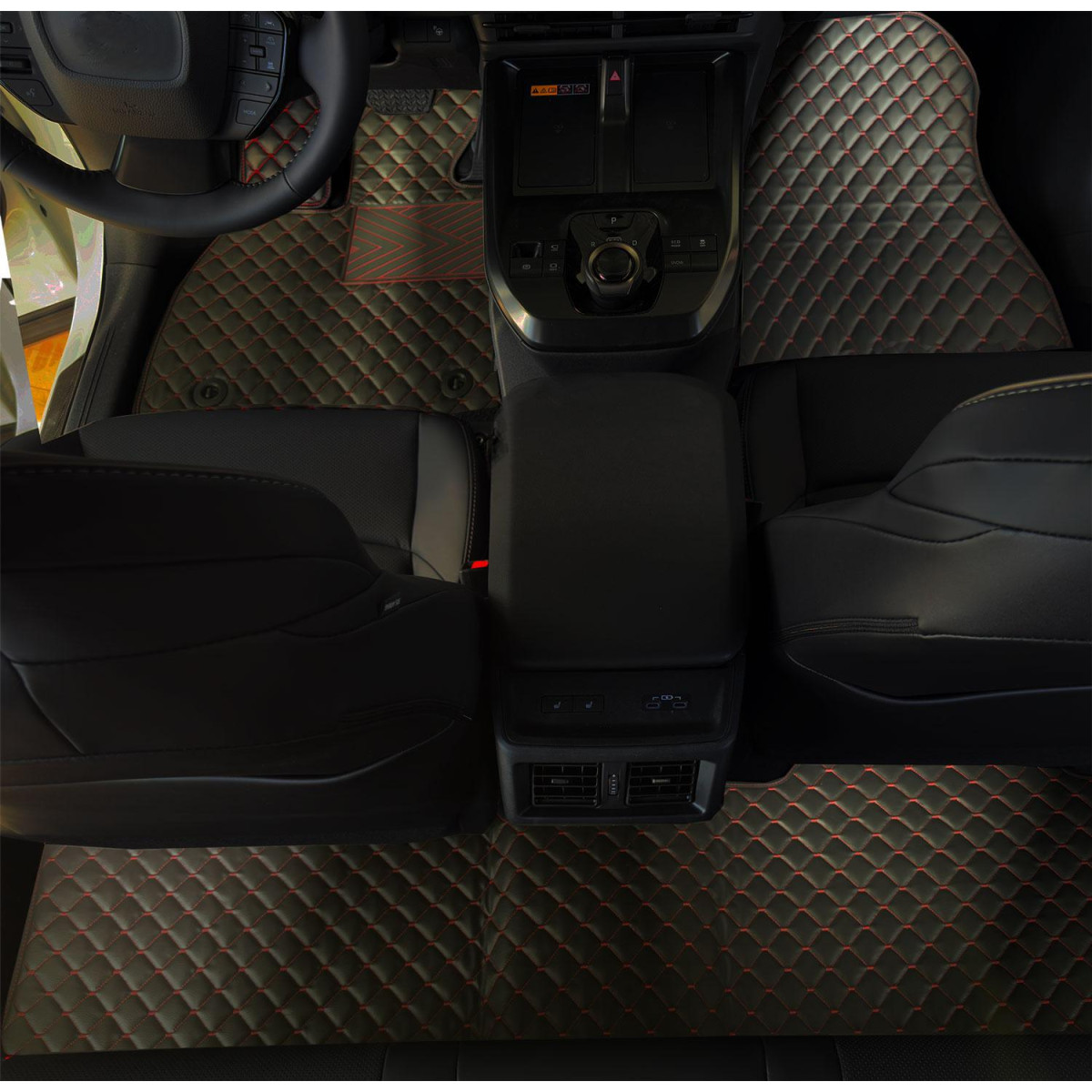 Eko odos kilimėliai QuiltyMats ACURA RSX 2001-2006m. (Juoda / raudonos siūlės)