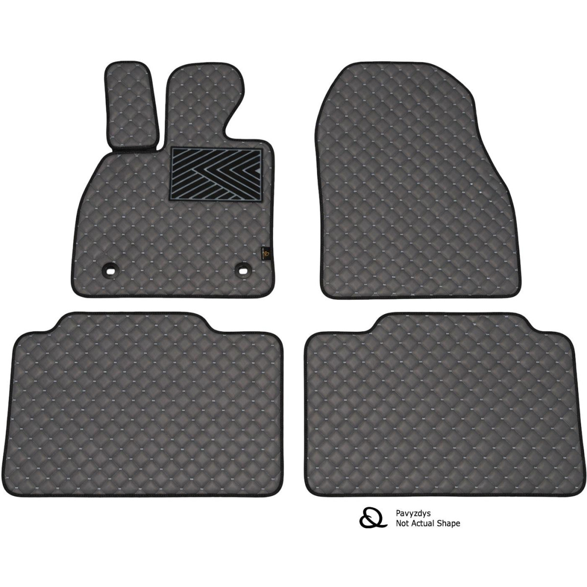 Eko odos kilimėliai QuiltyMats VOLKSWAGEN PASSAT 2005-2015m. (B6, B7) (Pilka / pilkos siūlės)