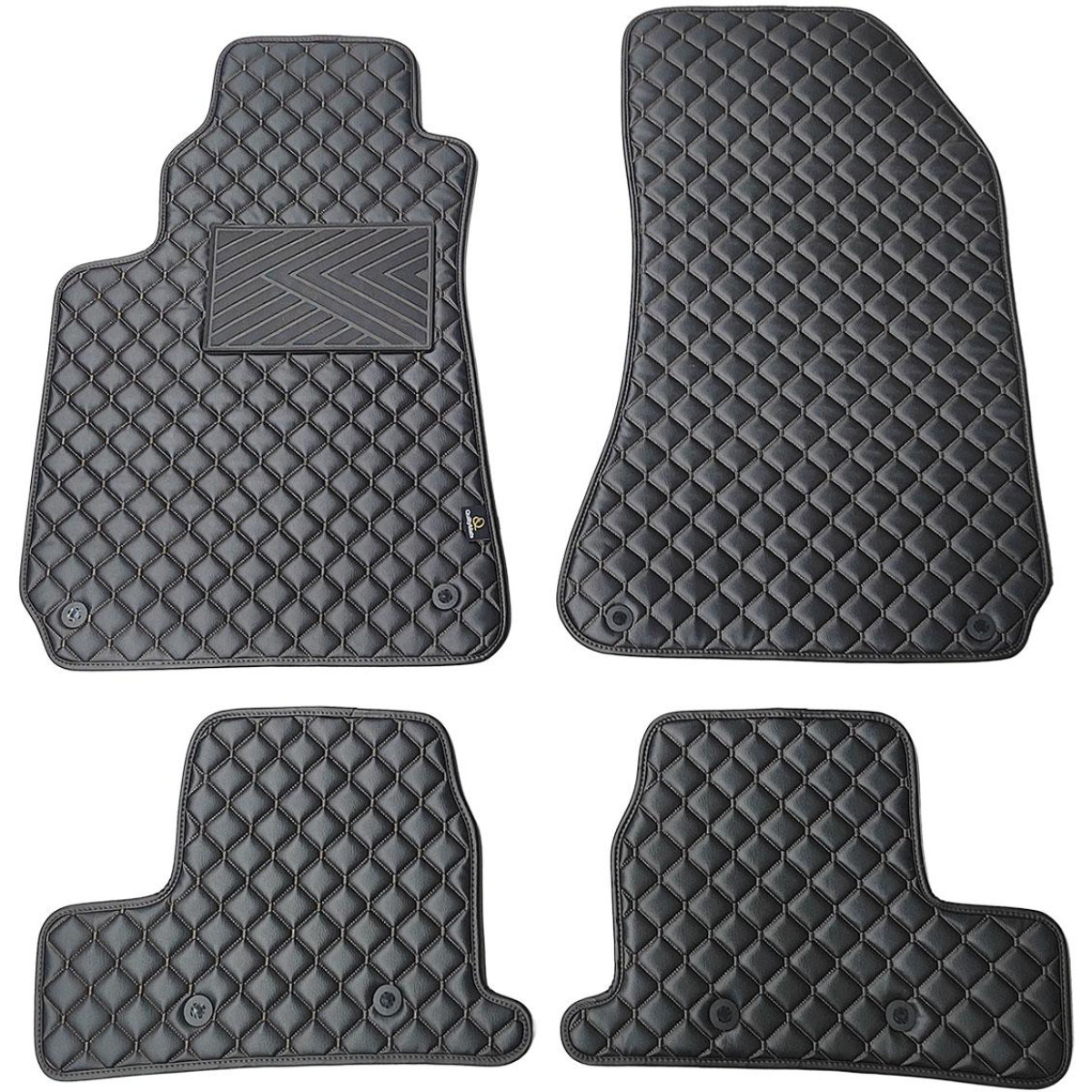 Eko odos kilimėliai QuiltyMats ALFA Romeo BRERA 2005-2010m. (Juoda / juodos siūlės)