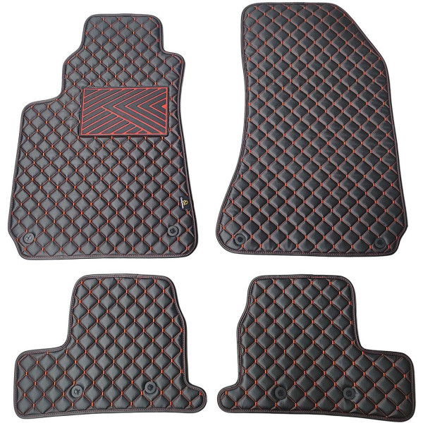 Eko odos kilimėliai QuiltyMats ALFA Romeo BRERA 2005-2010m. (Juoda / raudonos siūlės)