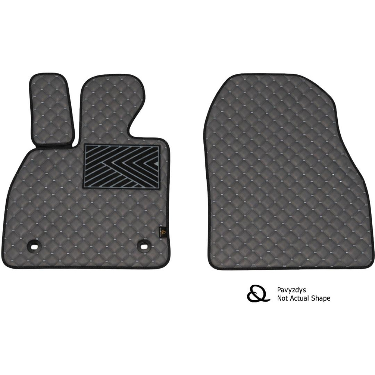 Eko odos kilimėliai QuiltyMats VOLKSWAGEN CADDY 2004-2020m. (Krovininis) (Pilka / pilkos siūlės)