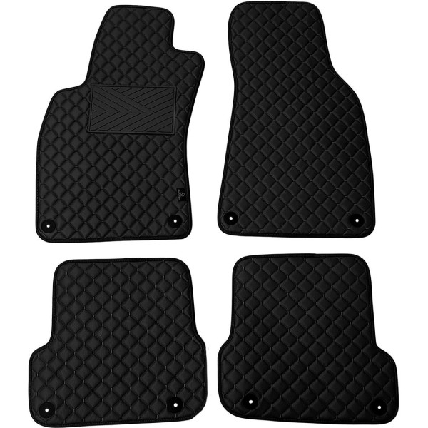 Eko odos kilimėliai QuiltyMats AUDI A6 2006-2011m. (C6) (Juoda / juodos siūlės)