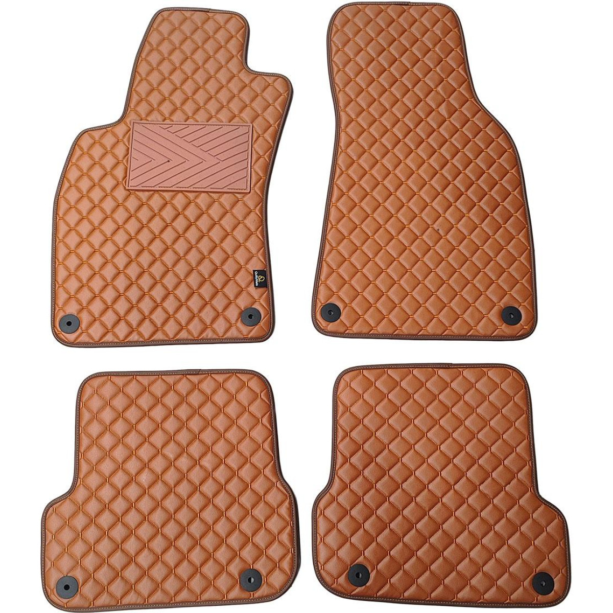 Eko odos kilimėliai QuiltyMats AUDI A6 2006-2011m. (C6) (Ruda / rudos siūlės)
