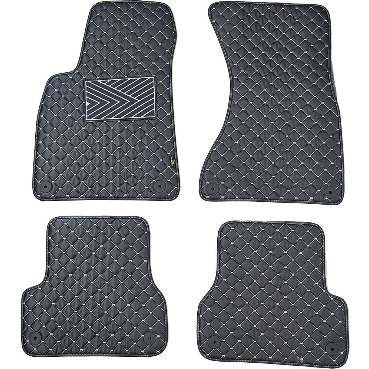 Eko odos kilimėliai QuiltyMats AUDI A6 2011-2018m. (C7) (Juoda / pilkos siūlės)