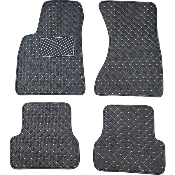 Eko odos kilimėliai QuiltyMats AUDI A6 2011-2018m. (C7) (Juoda / pilkos siūlės)