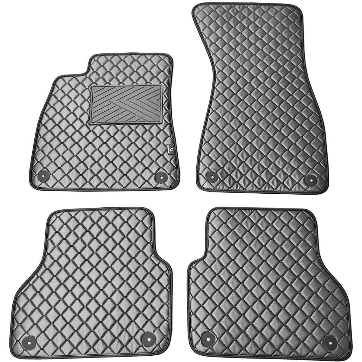 Eko odos kilimėliai QuiltyMats AUDI A6 2018-2025m. (C8) (Pilka / pilkos siūlės)