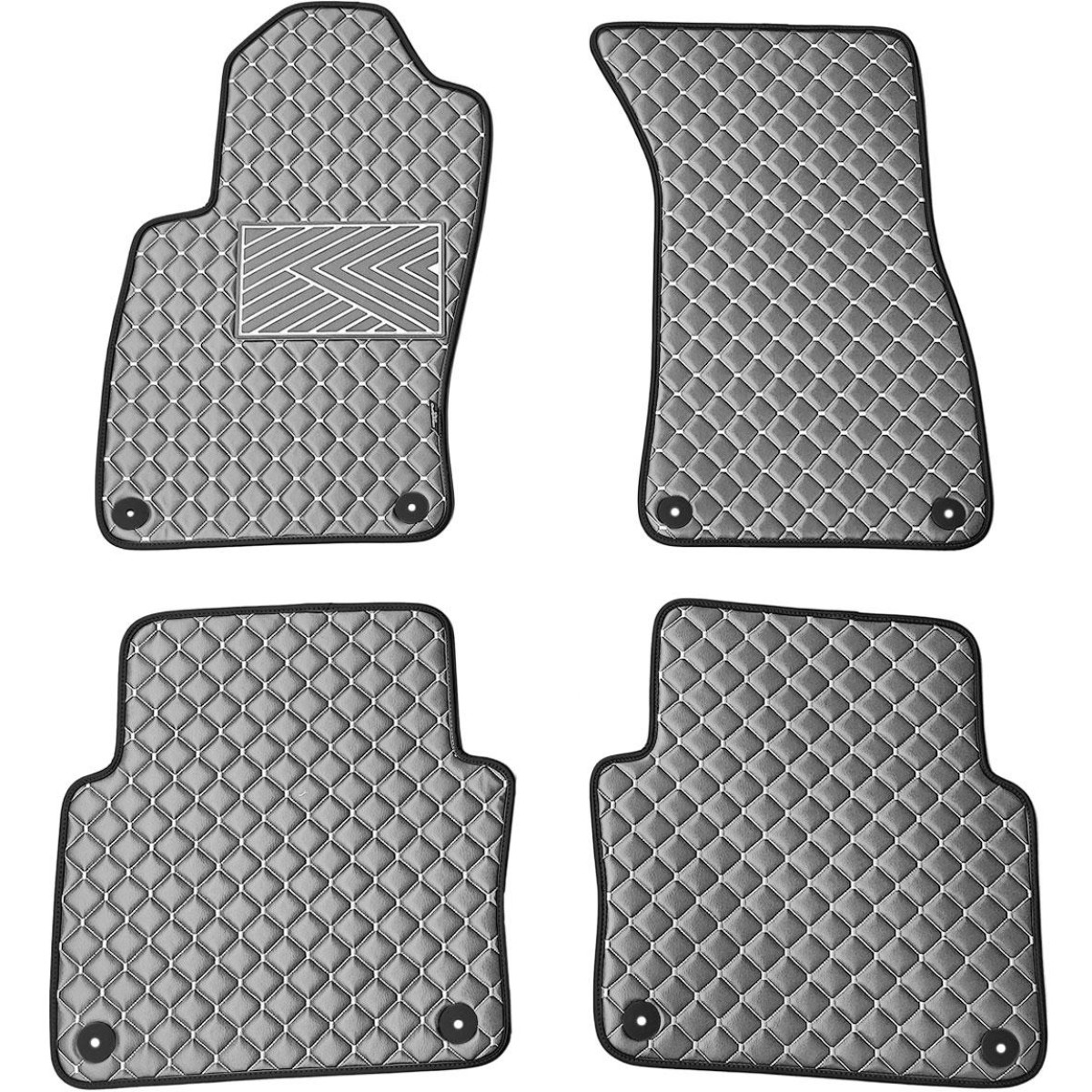 Eko odos kilimėliai QuiltyMats AUDI A8 2002-2009m. (D3) (Pilka / pilkos siūlės)
