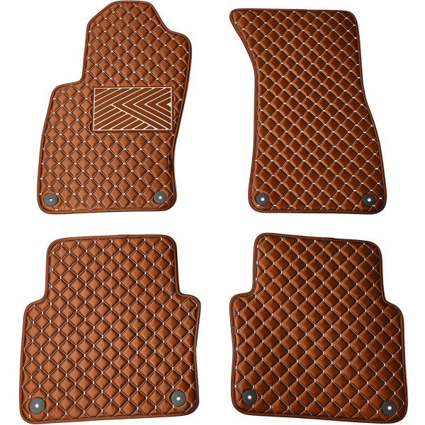 Eko odos kilimėliai QuiltyMats AUDI A8 2002-2009m. (D3) (Ruda / rudos siūlės)