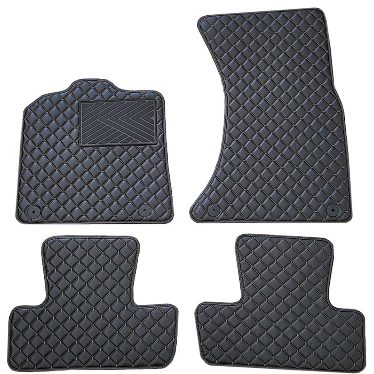 Eko odos kilimėliai QuiltyMats AUDI Q5 2008-2016m. (Juoda / juodos siūlės)