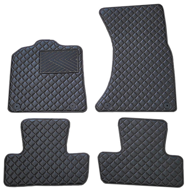 Eko odos kilimėliai QuiltyMats AUDI Q5 2008-2016m. (Juoda / juodos siūlės)