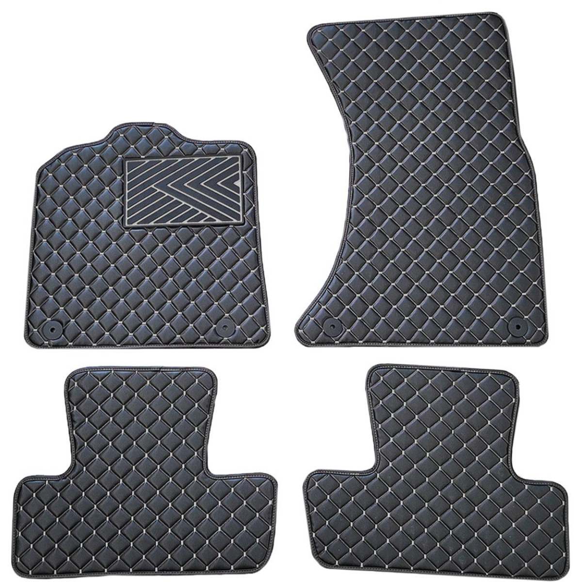 Eko odos kilimėliai QuiltyMats AUDI Q5 2008-2016m. (Juoda / pilkos siūlės)