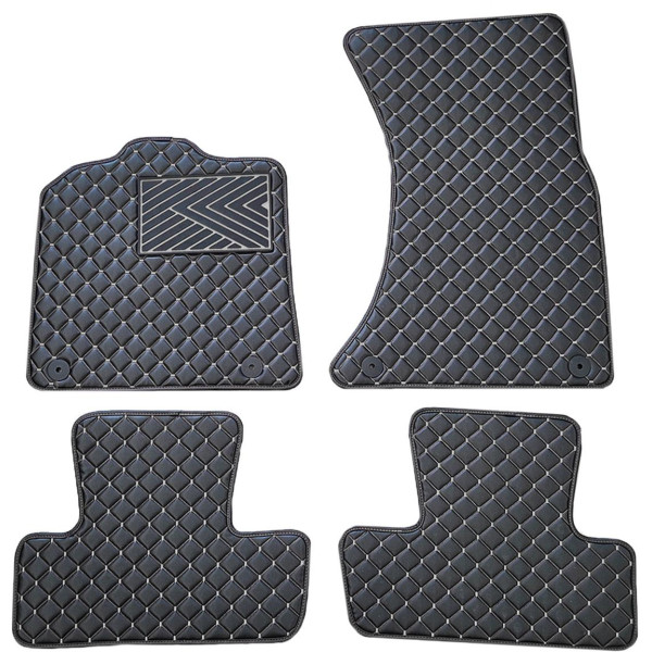 Eko odos kilimėliai QuiltyMats AUDI Q5 2008-2016m. (Juoda / pilkos siūlės)