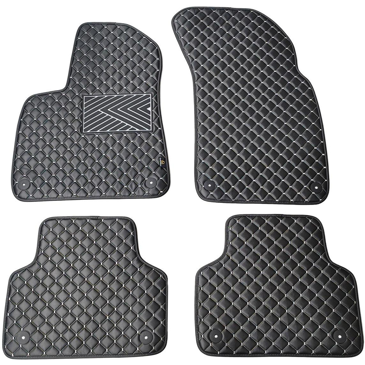 Eko odos kilimėliai QuiltyMats AUDI Q7 nuo 2015m. (Juoda / pilkos siūlės)