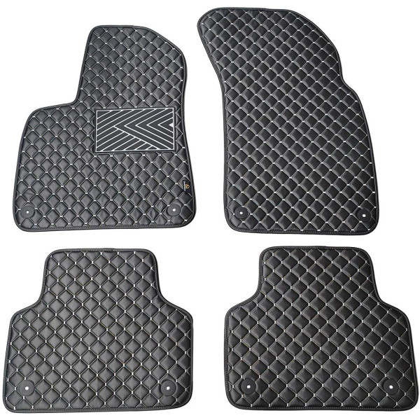 Eko odos kilimėliai QuiltyMats AUDI Q7 nuo 2015m. (Juoda / pilkos siūlės)