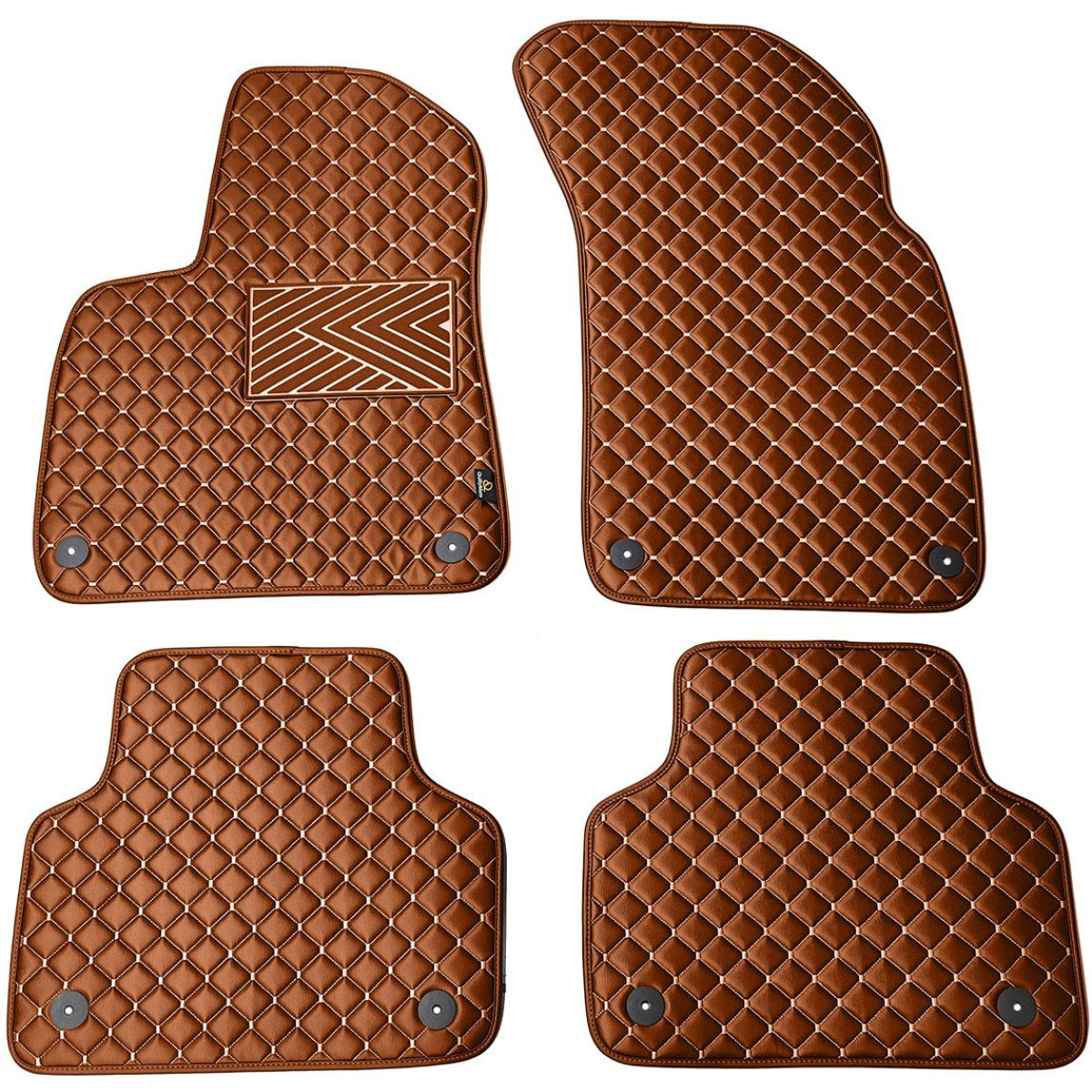 Eko odos kilimėliai QuiltyMats AUDI Q7 nuo 2015m. (Ruda / rudos siūlės)