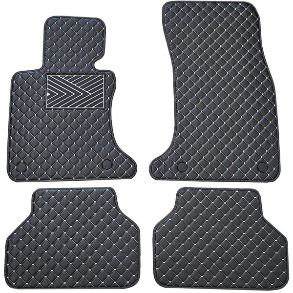 Eko odos kilimėliai QuiltyMats BMW 5 ser. 2004-2010m. (E60/E61) (Juoda / pilkos siūlės)