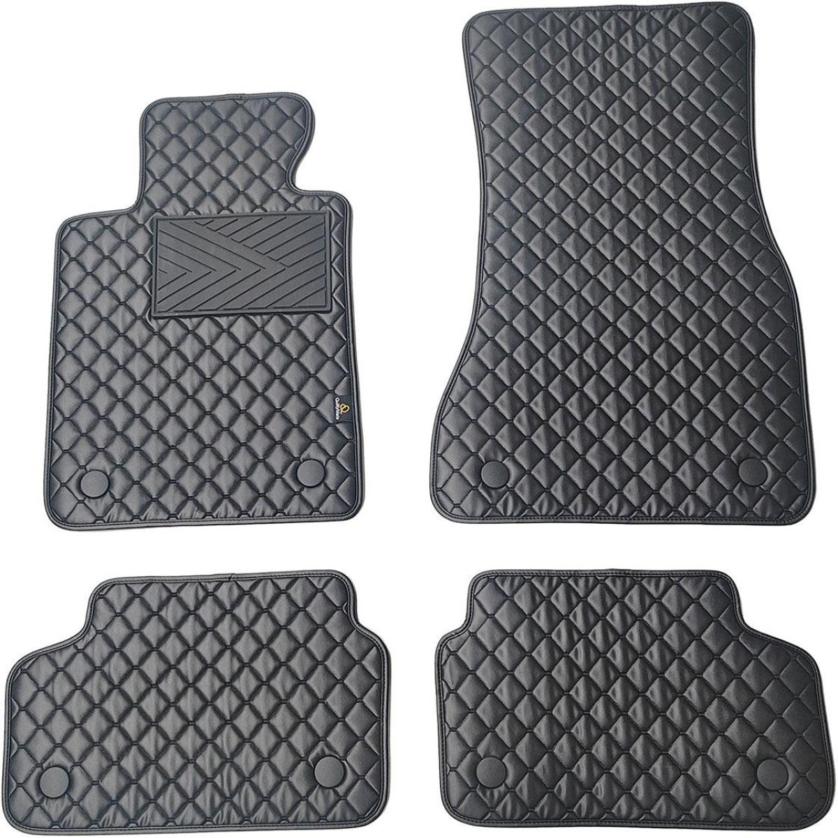 Eko odos kilimėliai QuiltyMats BMW 5 ser. 2016-2023m. (G30/G31) (Juoda / juodos siūlės)