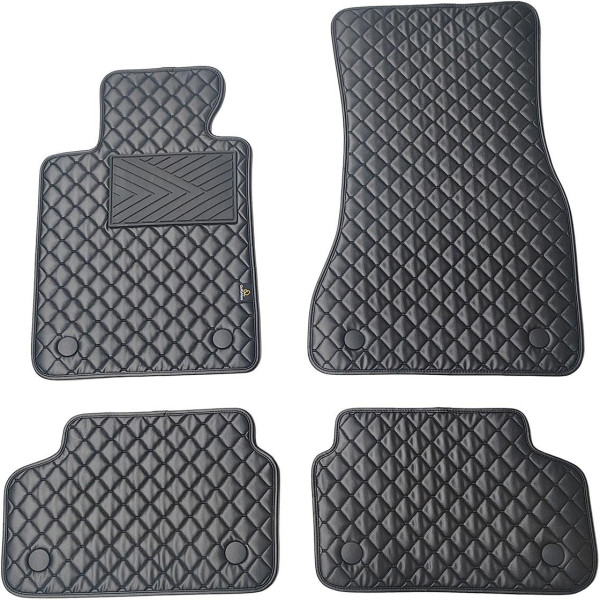 Eko odos kilimėliai QuiltyMats BMW 5 ser. 2016-2023m. (G30/G31) (Juoda / juodos siūlės)