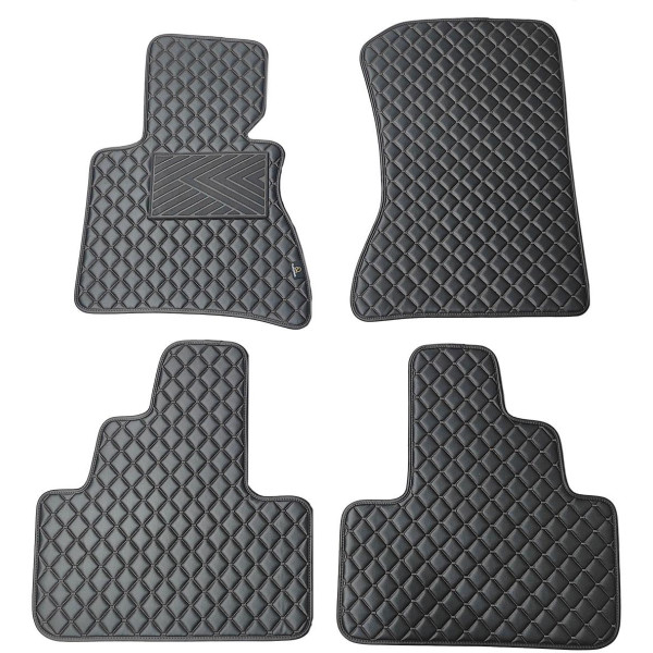 Eko odos kilimėliai QuiltyMats BMW X3 2003-2010m. (E83) (Juoda / juodos siūlės)