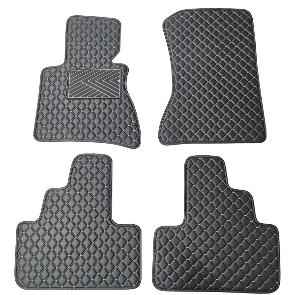 Eko odos kilimėliai QuiltyMats BMW X3 2003-2010m. (E83) (Juoda / pilkos siūlės)