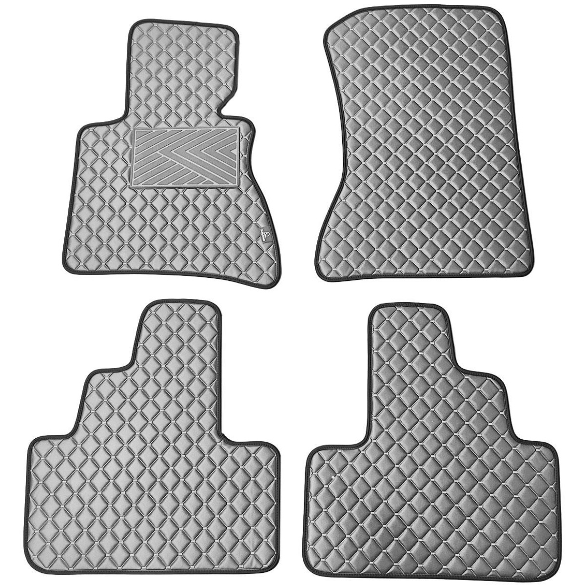 Eko odos kilimėliai QuiltyMats BMW X3 2003-2010m. (E83) (Pilka / pilkos siūlės)
