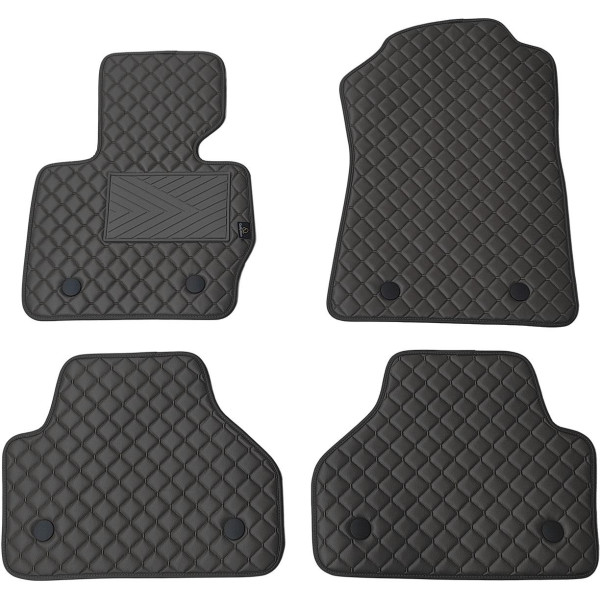 Eko odos kilimėliai QuiltyMats BMW X4 2014-2018m. (F26) (Juoda / juodos siūlės)
