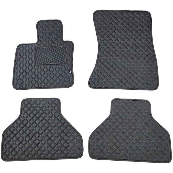 Eko odos kilimėliai QuiltyMats BMW X5 2007-2013m. (E70) (Juoda / juodos siūlės)