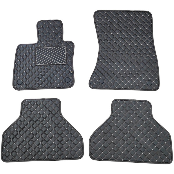 Eko odos kilimėliai QuiltyMats BMW X5 2007-2013m. (E70) (Juoda / pilkos siūlės)