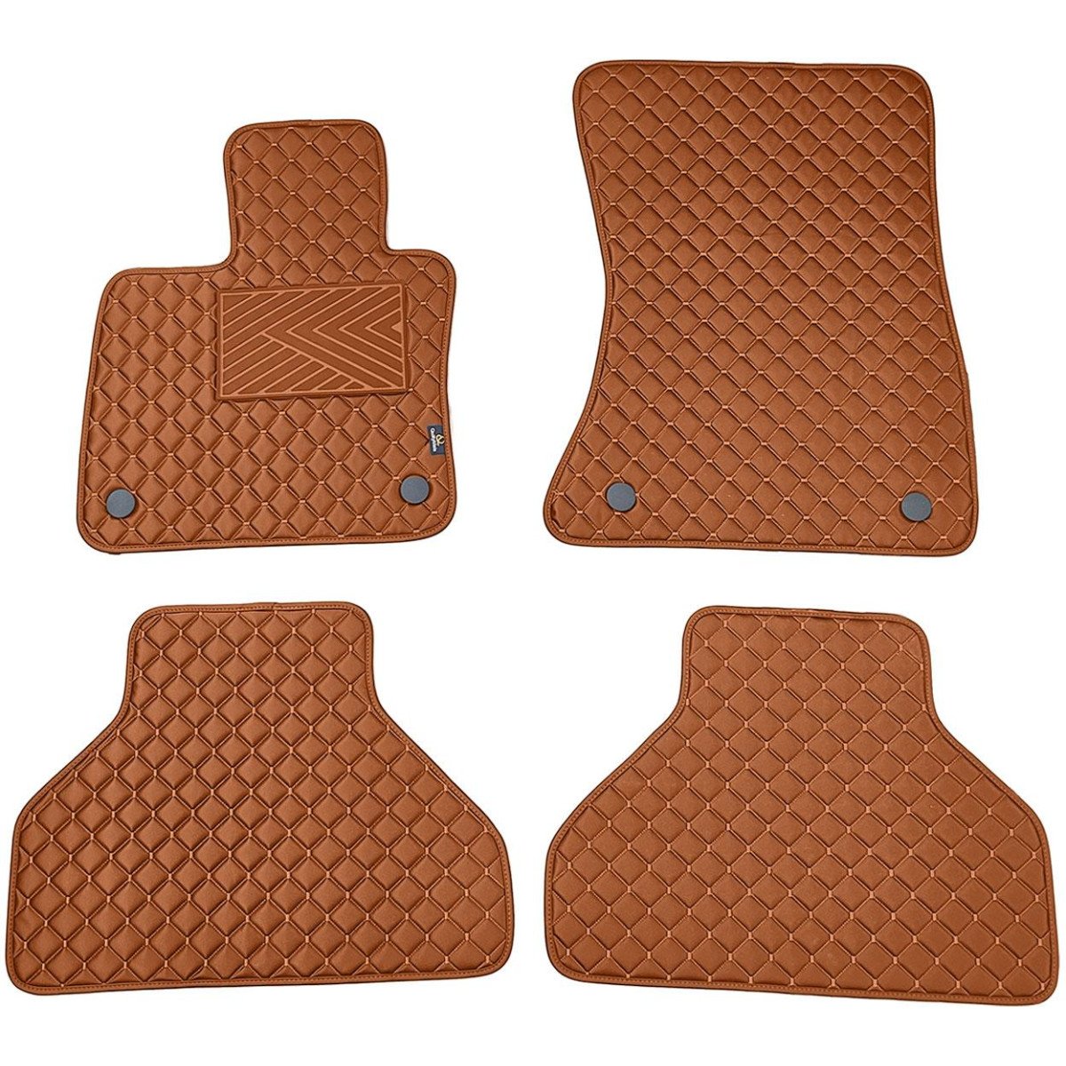 Eko odos kilimėliai QuiltyMats BMW X5 2007-2013m. (E70) (Ruda / rudos siūlės)