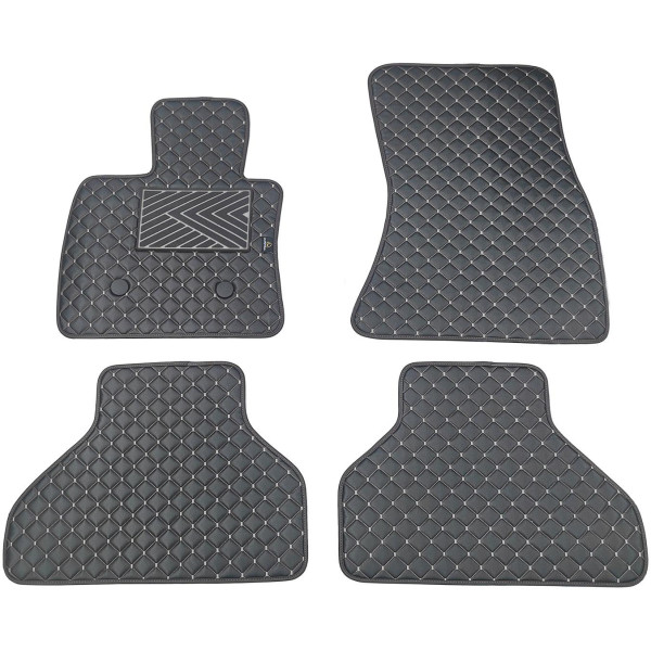 Eko odos kilimėliai QuiltyMats BMW X5 2013-2018m. (F15) (Juoda / pilkos siūlės)