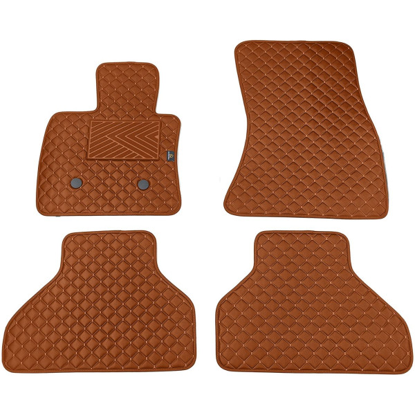 Eko odos kilimėliai QuiltyMats BMW X5 2013-2018m. (F15) (Ruda / rudos siūlės)
