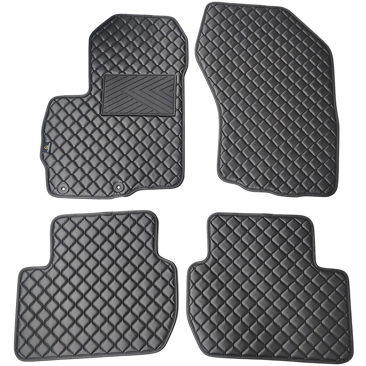 Eko odos kilimėliai QuiltyMats CITROEN C-CROSSER 2007-2012m. (Juoda / juodos siūlės)