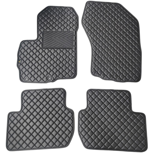 Eko odos kilimėliai QuiltyMats CITROEN C-CROSSER 2007-2012m. (Juoda / juodos siūlės)