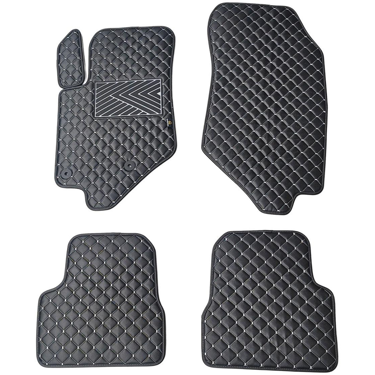 Eko odos kilimėliai QuiltyMats PEUGEOT 2008 nuo 2019m. (Juoda / pilkos siūlės)