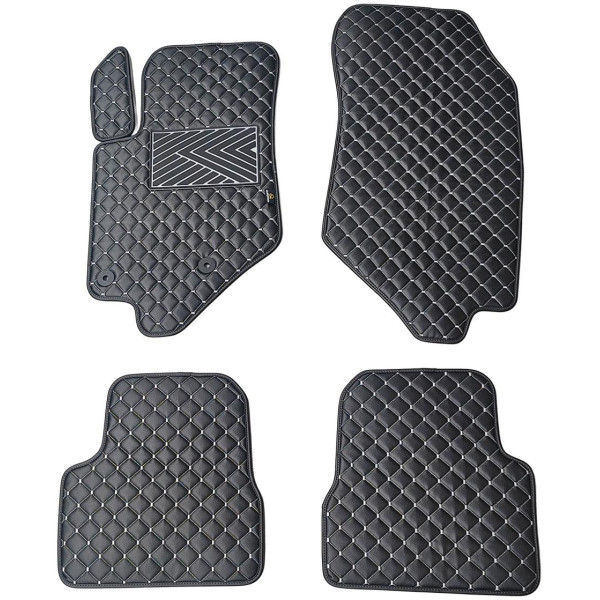 Eko odos kilimėliai QuiltyMats PEUGEOT 2008 nuo 2019m. (Juoda / pilkos siūlės)