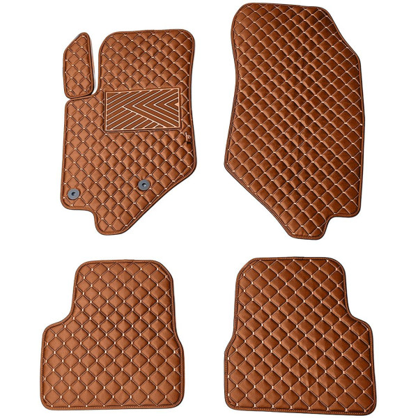 Eko odos kilimėliai QuiltyMats PEUGEOT 2008 nuo 2019m. (Ruda / rudos siūlės)