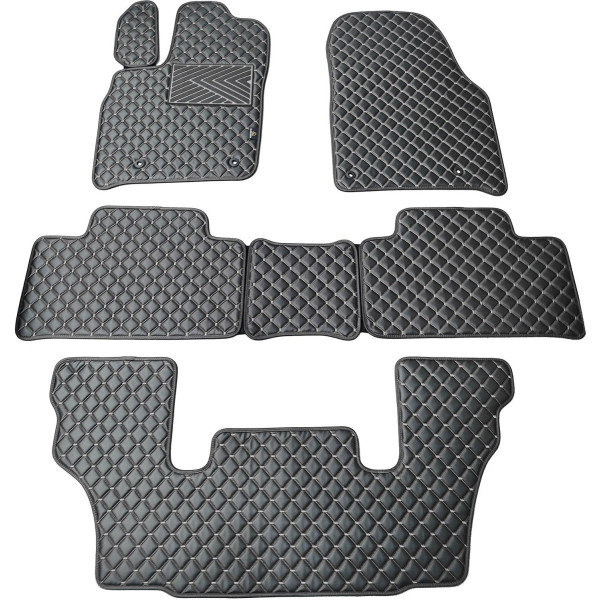 Eko odos kilimėliai QuiltyMats DODGE DURANGO nuo 2011m. (I, II ir III eilės 6v.) (Juoda / pilkos siūlės)