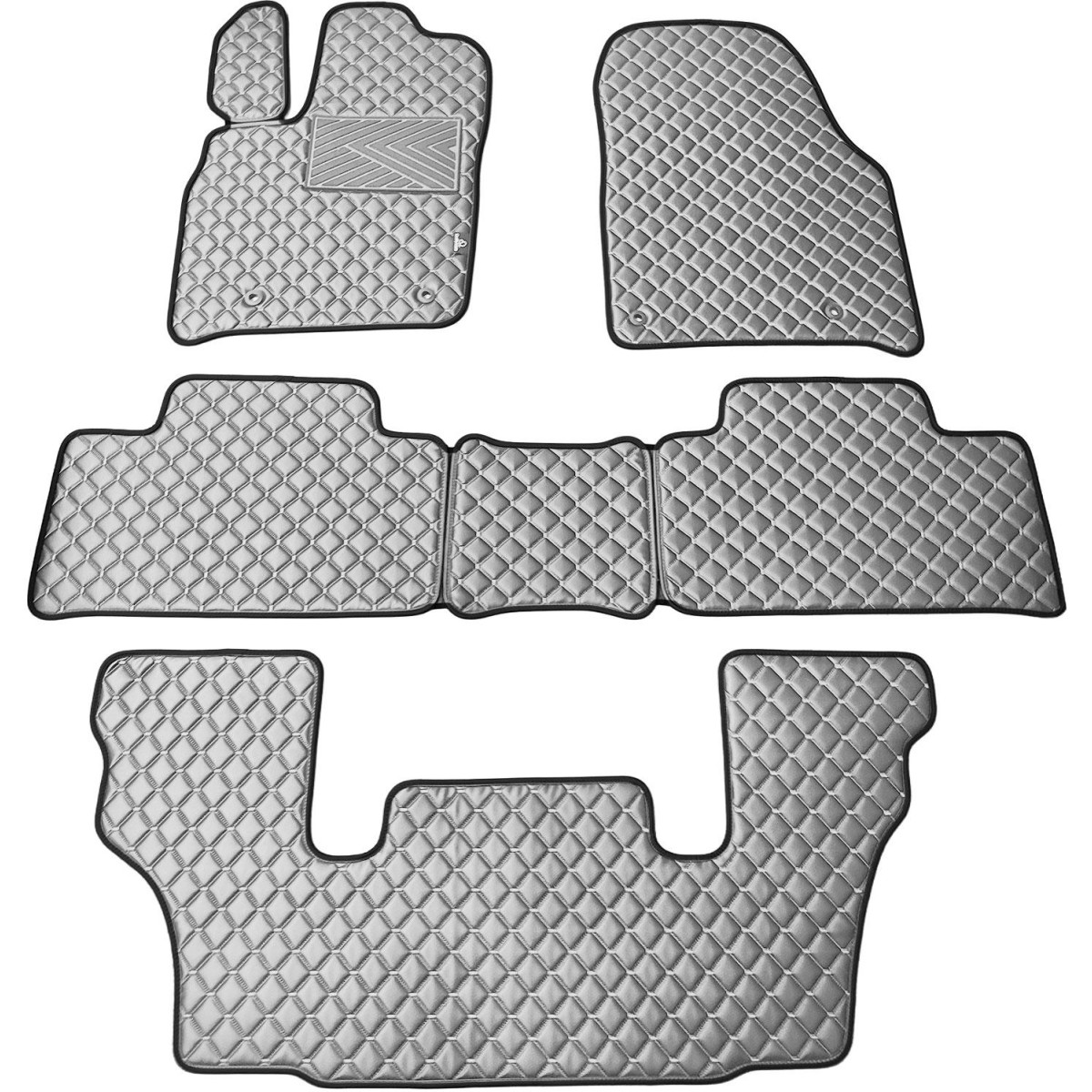 Eko odos kilimėliai QuiltyMats DODGE DURANGO nuo 2011m. (I, II ir III eilės 6v.) (Pilka / pilkos siūlės)