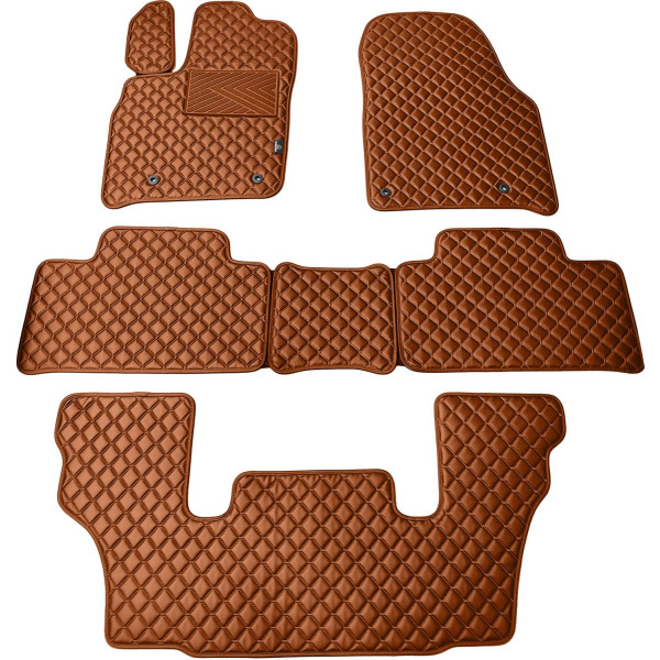 Eko odos kilimėliai QuiltyMats DODGE DURANGO nuo 2011m. (I, II ir III eilės 6v.) (Ruda / rudos siūlės)