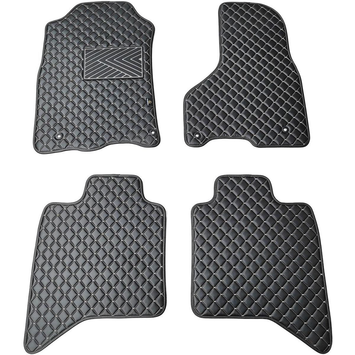 Eko odos kilimėliai QuiltyMats DODGE RAM 2009-2019m. (Juoda / pilkos siūlės)