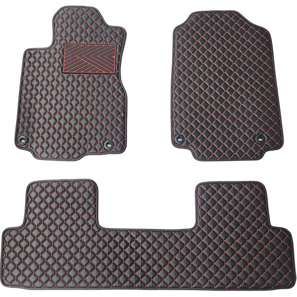 Eko odos kilimėliai QuiltyMats HONDA CR-V 2012-2016m. (USA) (Juoda / raudonos siūlės)