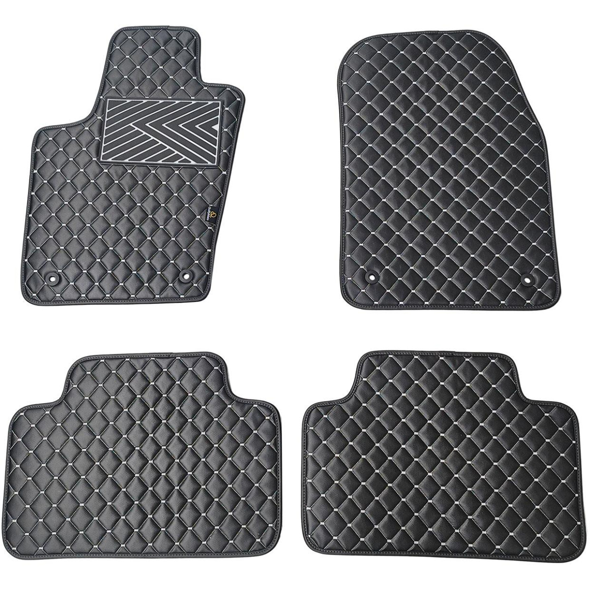 Eko odos kilimėliai QuiltyMats JEEP GRAND CHEROKEE 2010-2020m. (Juoda / pilkos siūlės)