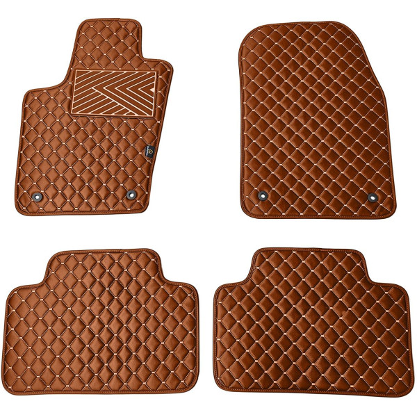 Eko odos kilimėliai QuiltyMats JEEP GRAND CHEROKEE 2010-2020m. (Ruda / rudos siūlės)