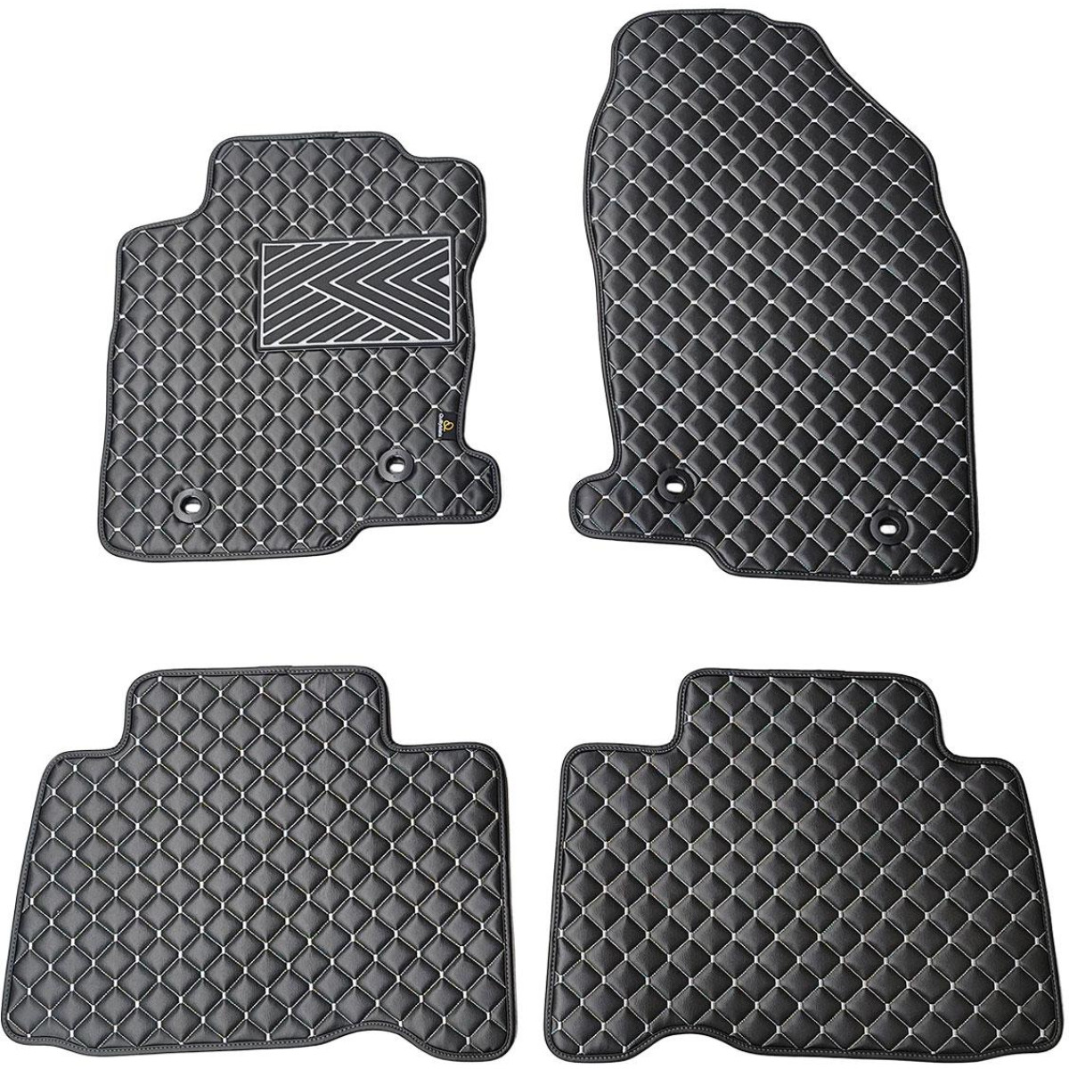 Eko odos kilimėliai QuiltyMats LEXUS NX 2014-2021m. (Juoda / pilkos siūlės)