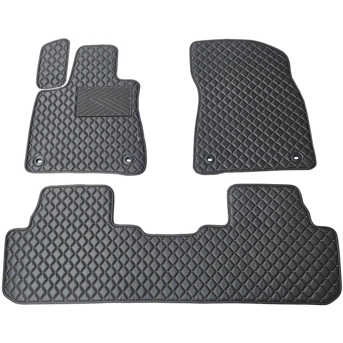 Eko odos kilimėliai QuiltyMats LEXUS RX 2015-2022m. (Juoda / juodos siūlės)