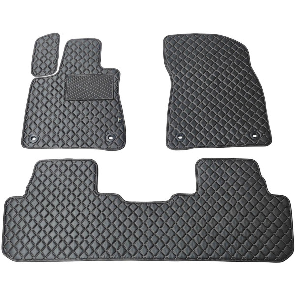 Eko odos kilimėliai QuiltyMats LEXUS RX 2015-2022m. (Juoda / juodos siūlės)