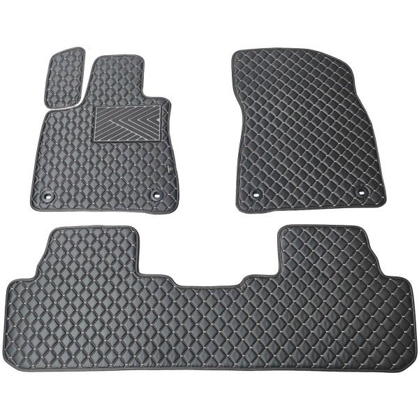 Eko odos kilimėliai QuiltyMats LEXUS RX 2015-2022m. (Juoda / pilkos siūlės)